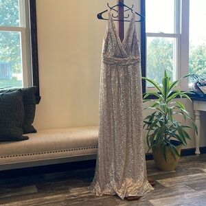 Women’s size 8 gold sequin gown